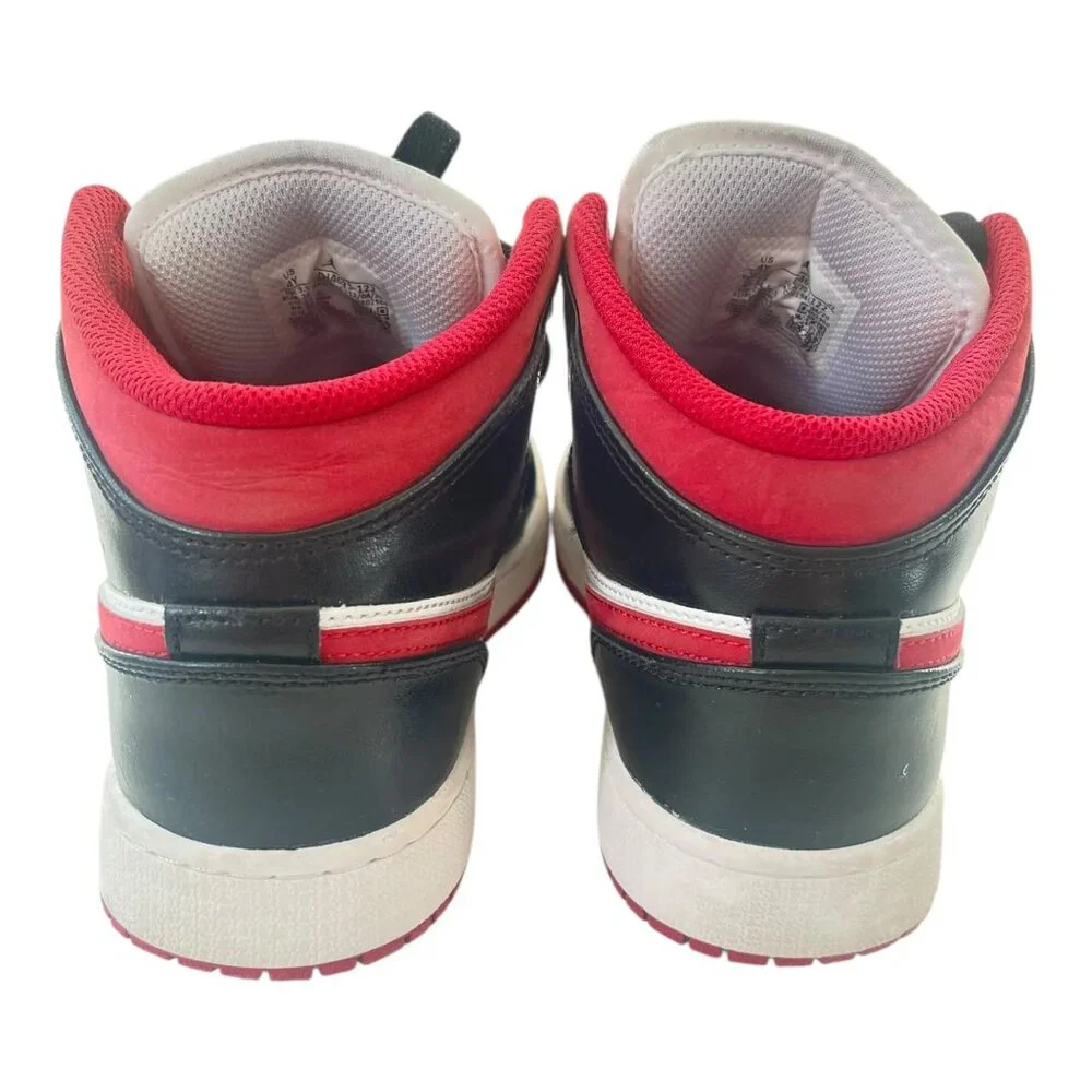 Jordan Women's 1 Mid Gym Red Panda Shoes sz 4Y EUR 36, 23 cm UK 3.5 -DJ4695-122 - Picture 7 of 12